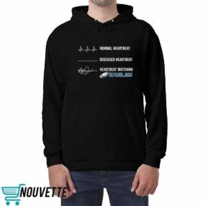 Normal Heartbeat Deceased Heartbeat Heartbeat Watching Eagles Shirt