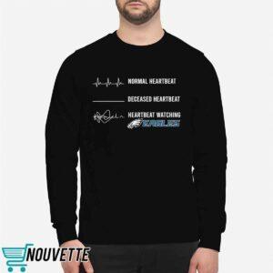 Normal Heartbeat Deceased Heartbeat Heartbeat Watching Eagles Shirt
