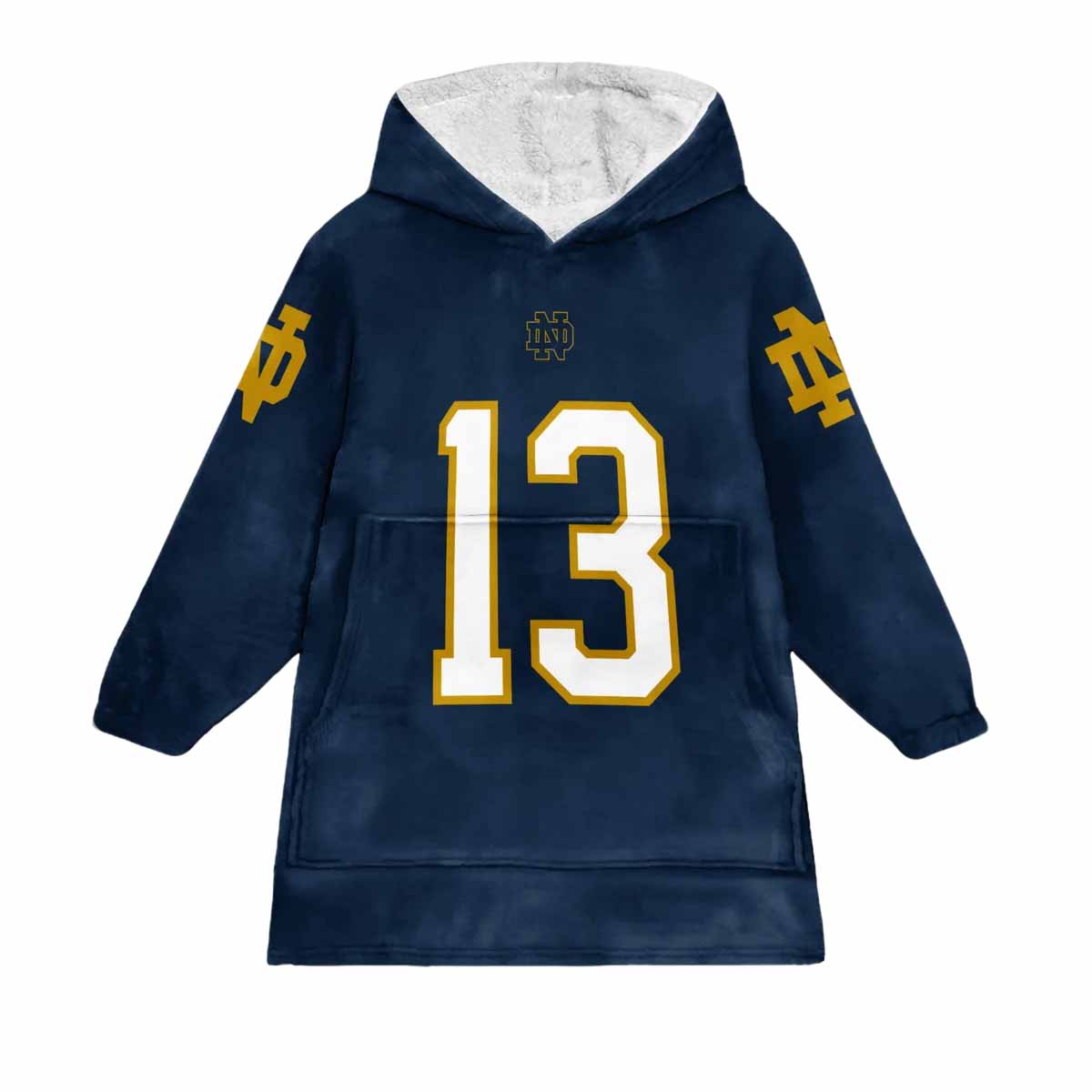 Notre Dame Leonard 13 Football Hoodie Blanket Notre Dame Leonard 13 Football Hoodie Blanket