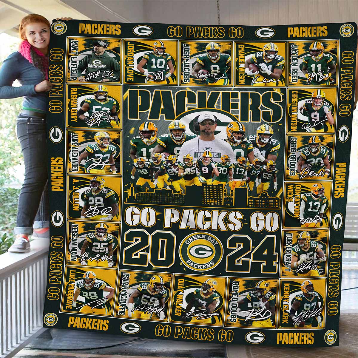 Packers Go Packs Go 2024 Blanket Packers Go Packs Go 2024 Blanket