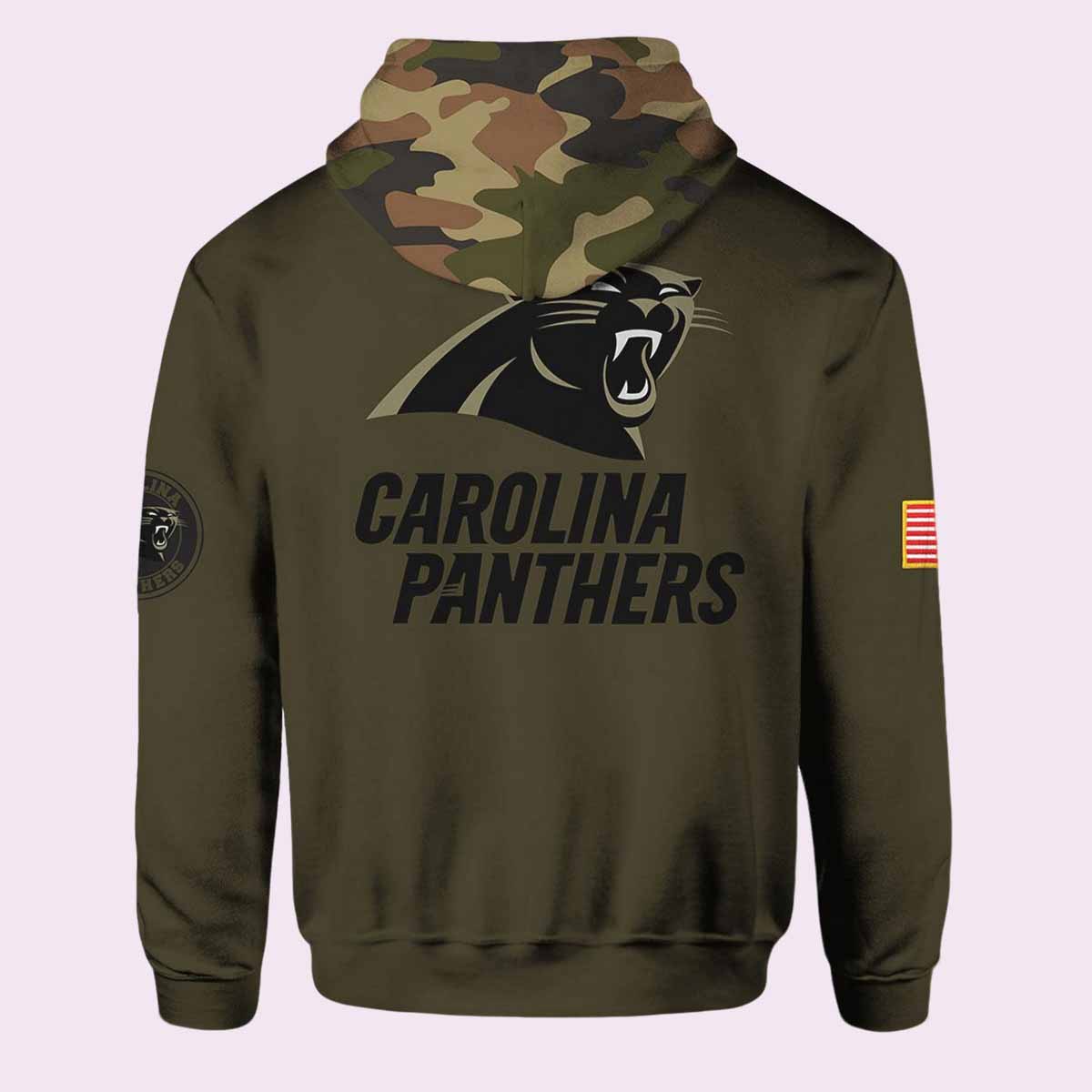 Panthers 2024 Salute to Service Camo Hoodie Panthers 2024 Salute to Service Camo Hoodie