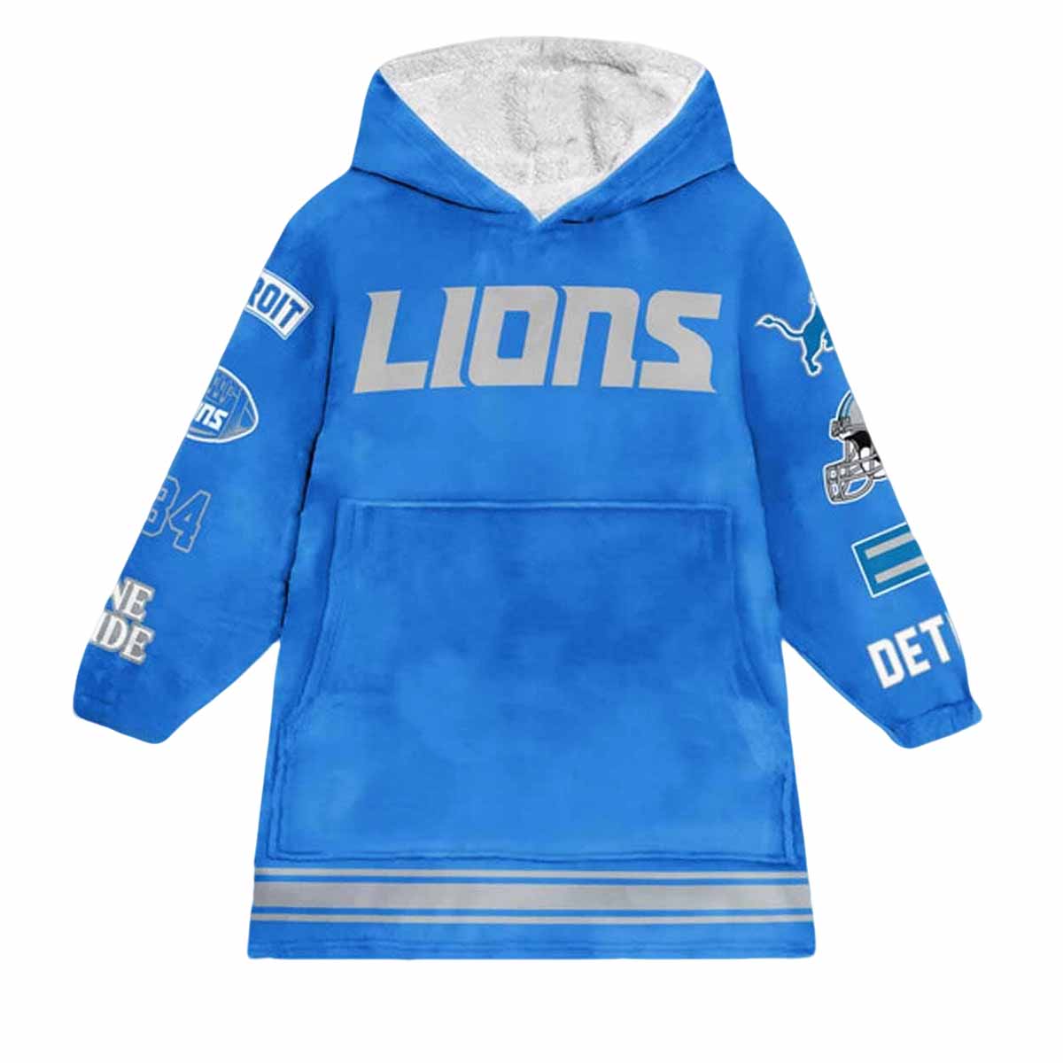Property Of Lions Football Unisex Blanket Hoodie Property Of Lions Football Unisex Blanket Hoodie
