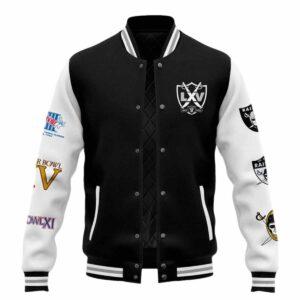 Raiders LXV 1960 2024 3X Champions Baseball Jacket Raiders LXV 1960 2024 3X Champions Baseball Jacket