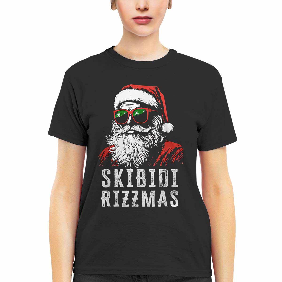 Santa Skibidi Rizzmas Shirt Santa Skibidi Rizzmas Shirt