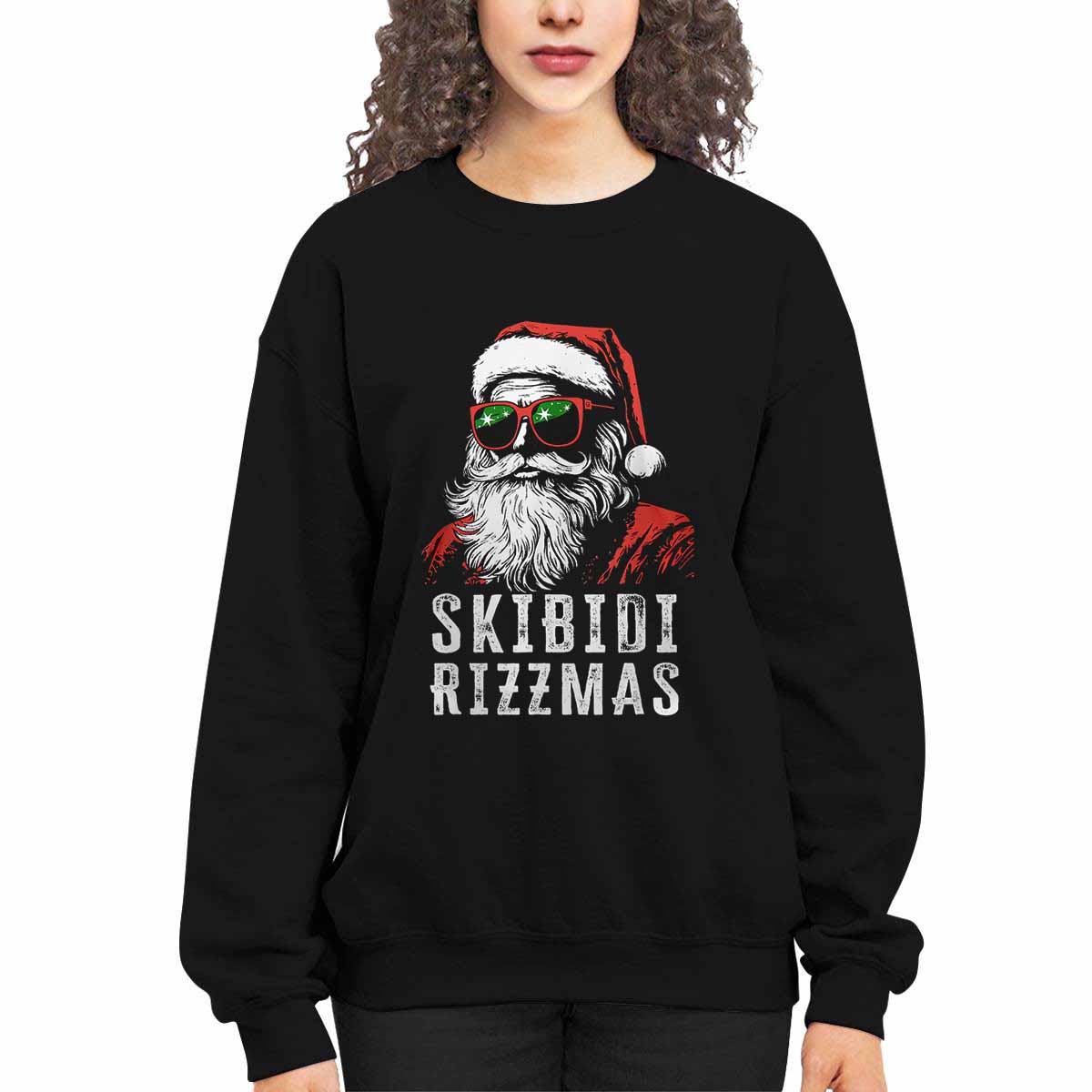 Santa Skibidi Rizzmas Shirt Santa Skibidi Rizzmas Shirt