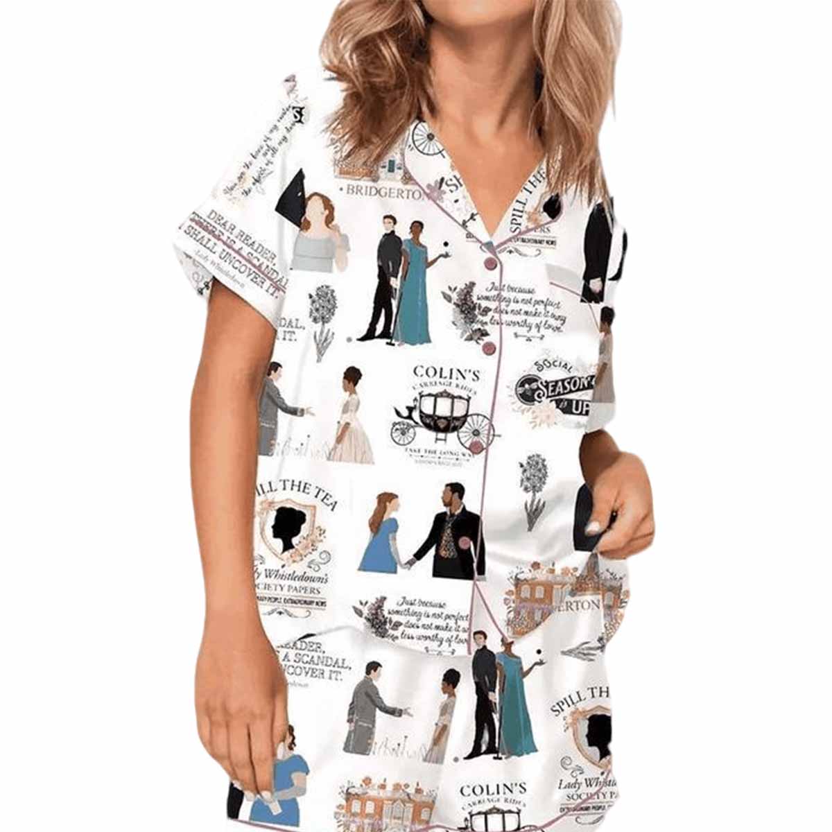 Spill The Tea Lady Whistledown's Pajama Set Spill The Tea Lady Whistledown's Pajama Set