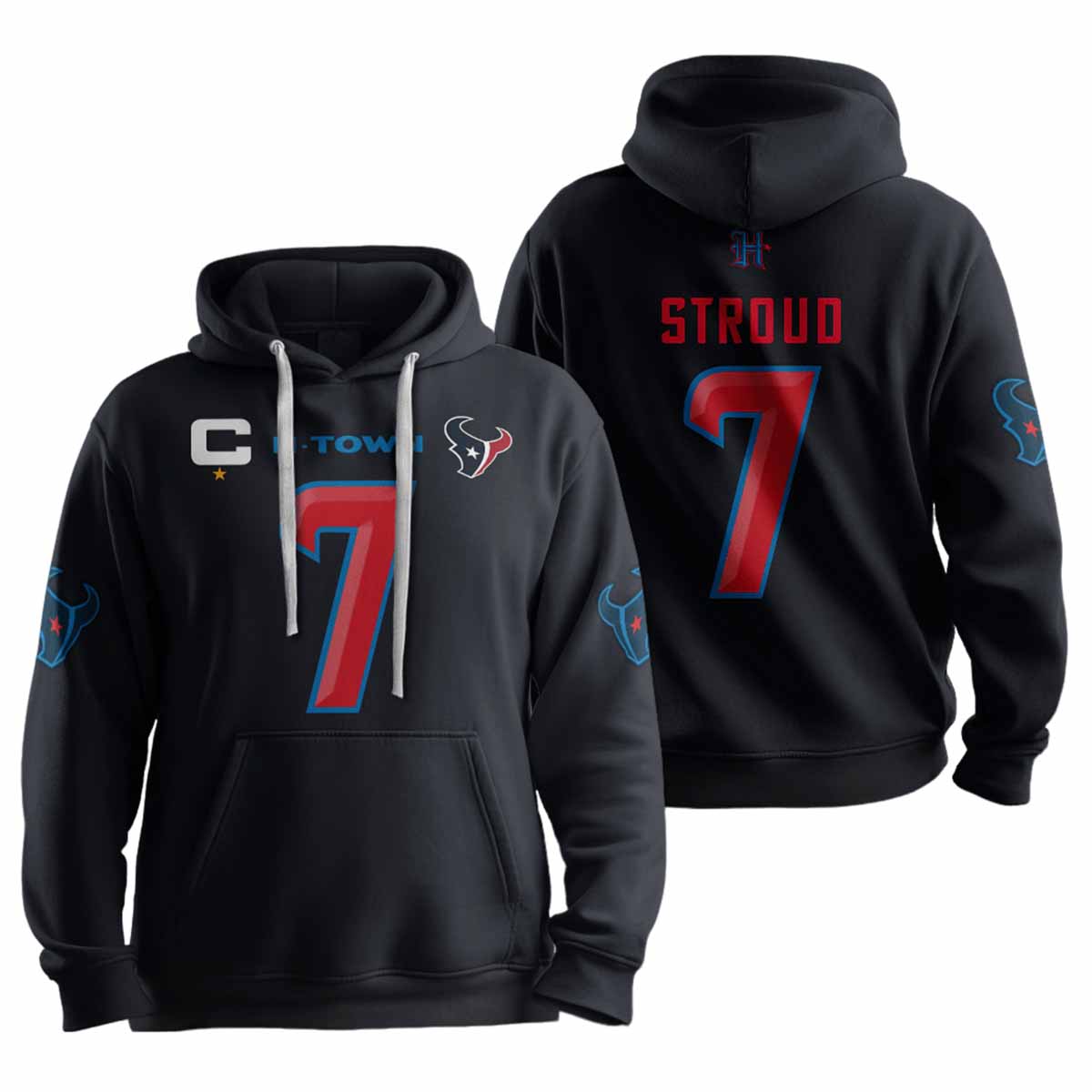 Texans Stroud 7 Football Hoodie Blanket Texans Stroud 7 Football Hoodie Blanket
