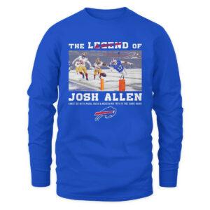 The Legend Of Josh Allen First QB With Pass Shirt