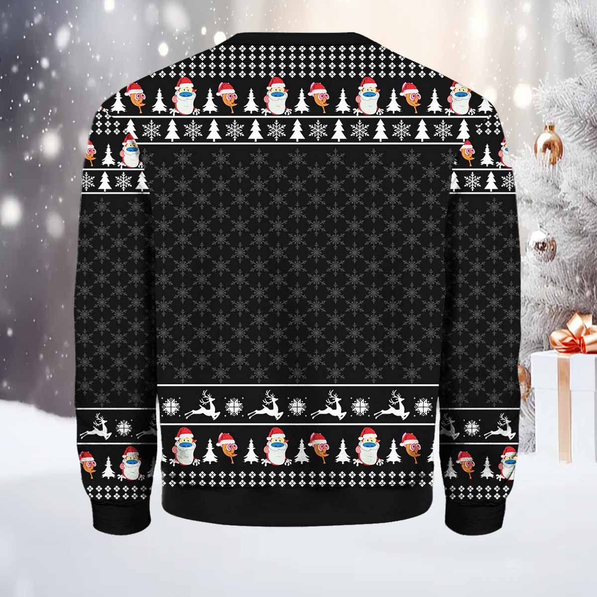 The Ren Stimpy Show Ugly Christmas Sweater The Ren Stimpy Show Ugly Christmas Sweater