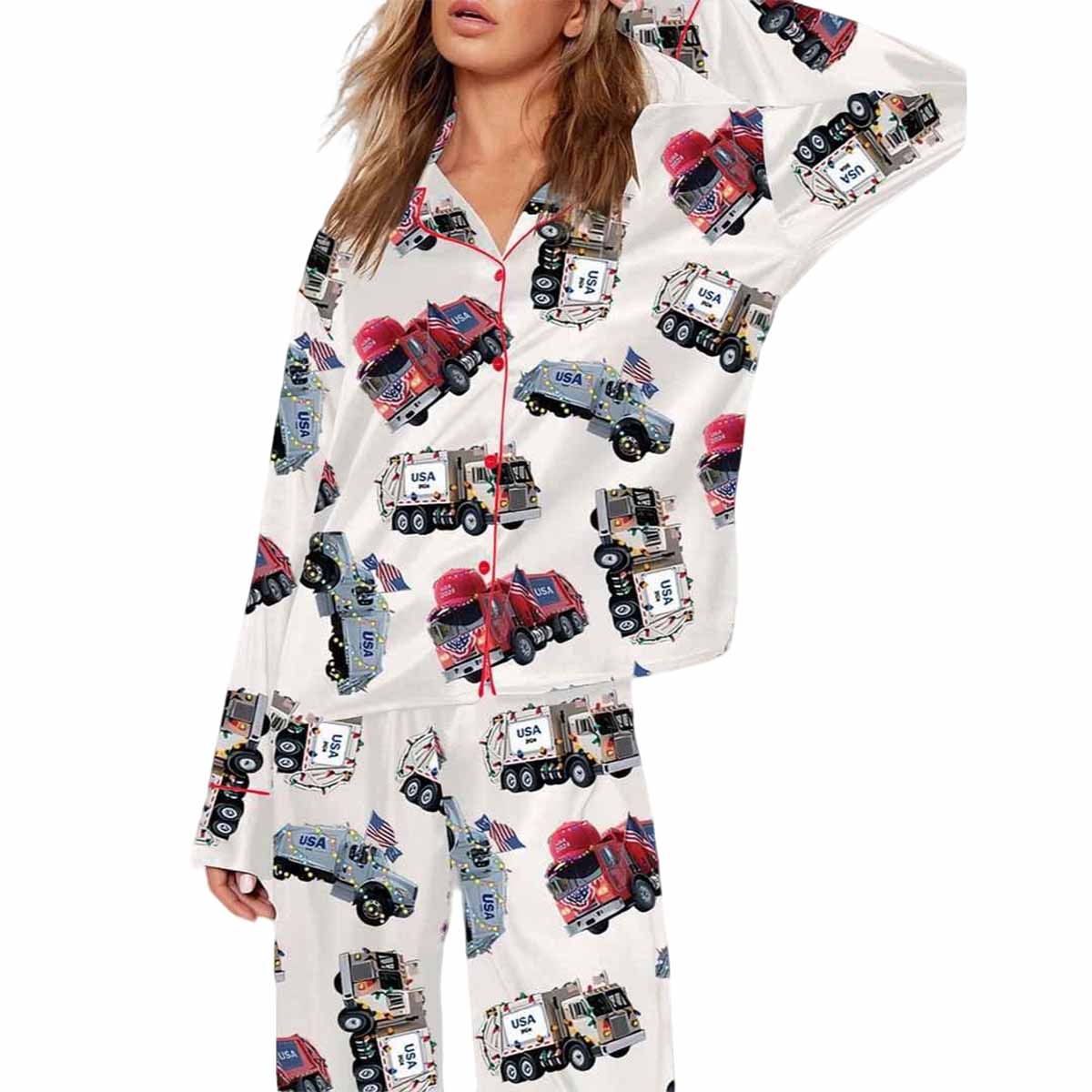 Trump Garbage Truck Pajama Set Trump Garbage Truck Pajama Set