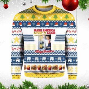 Trump MagaDonald's Make America Lovin' It Again Ugly Sweater