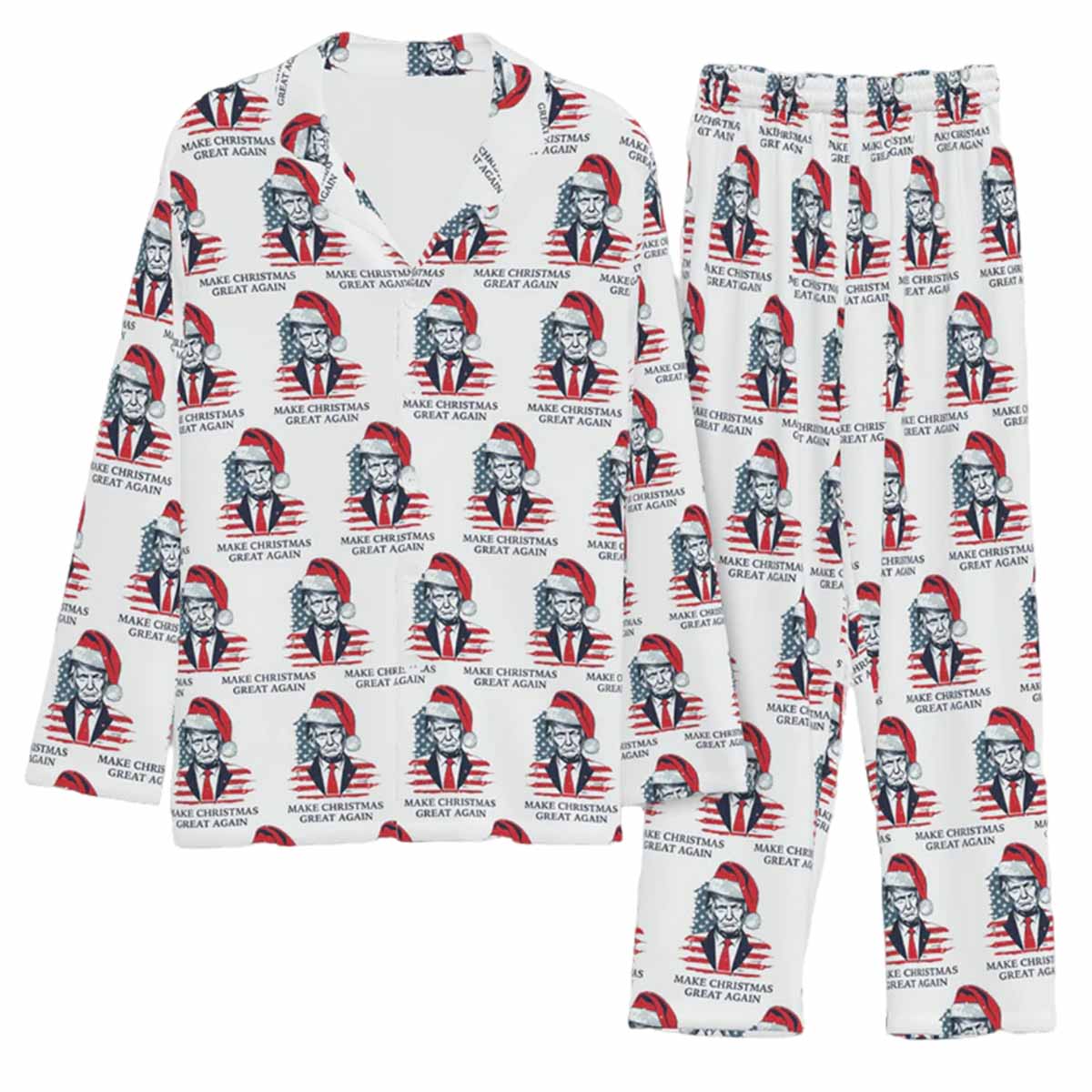 Trump Make Christmas Great Again Pajama Set Trump Make Christmas Great Again Pajama Set