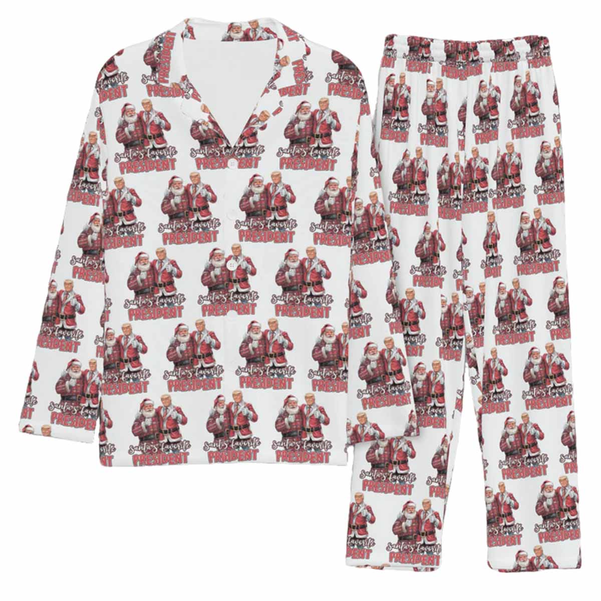 Trump Santa's Favorite President Pajama Set Trump Santa's Favorite President Pajama Set