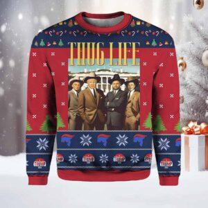 Trump Thug Life Christmas Ugly Christmas Sweater