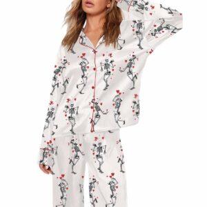 Valentines Skellie Pajama Set