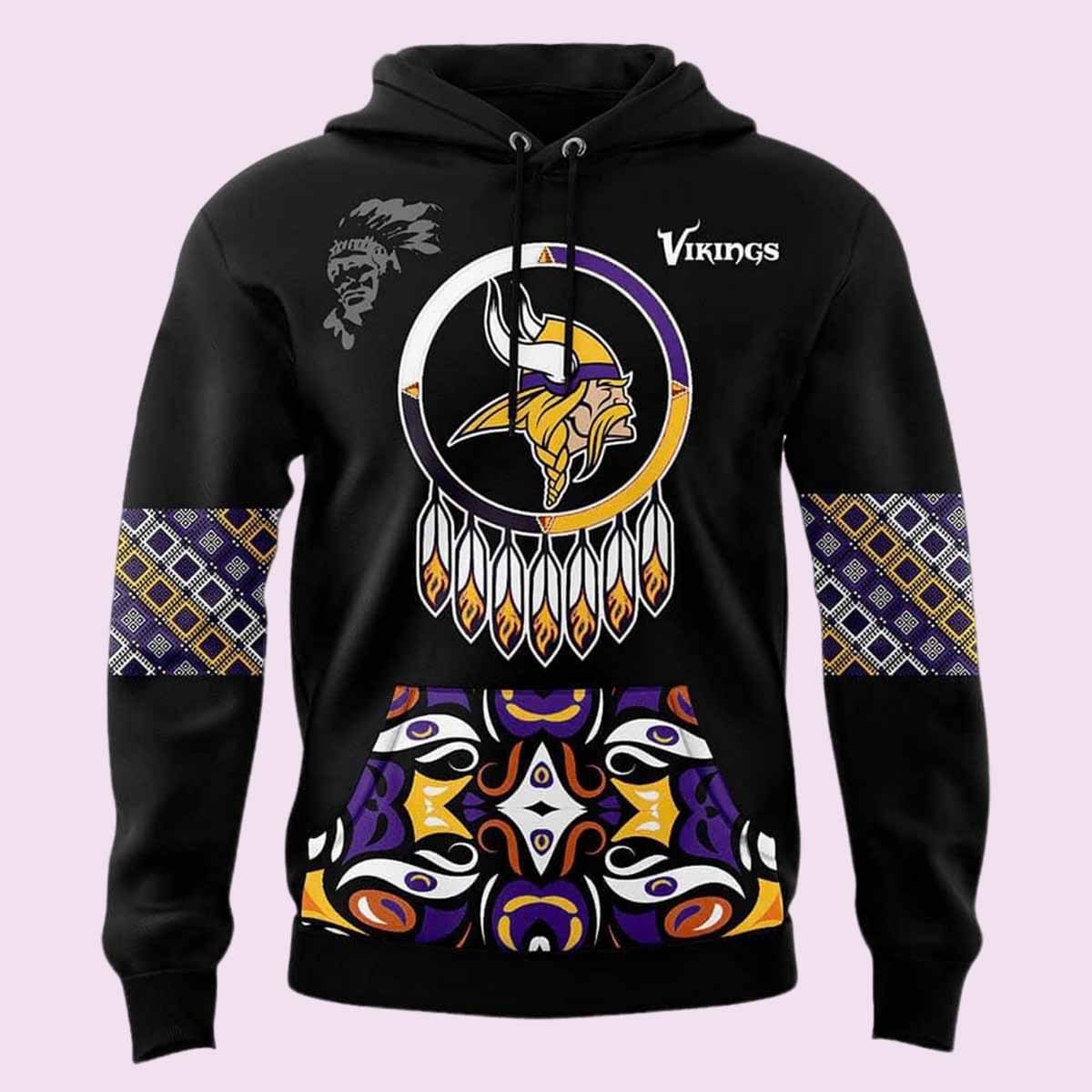 Vikings 2024 Native American Heritage Month Hoodie Vikings 2024 Native American Heritage Month Hoodie
