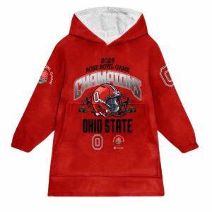 2025 Rose Bowl Game Champions Buckeyes Football Unisex Blanket Hoodie