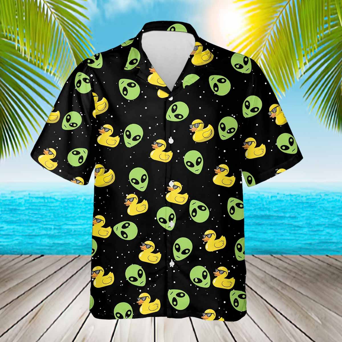 Alien Duck Hawaiian Shirt Alien Duck Hawaiian Shirt