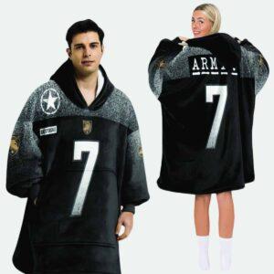 Army 7 Football Unisex Blanket Hoodie