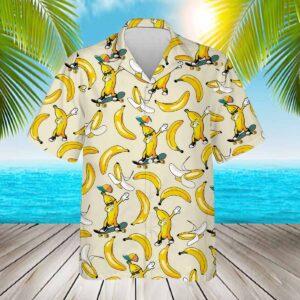 Banana Skateboarding Hawaiian Shirt