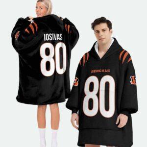 Bearcats 80 Iosivas Football Unisex Blanket Hoodie