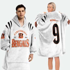 Bengals 9 Football Hoodie Blanket