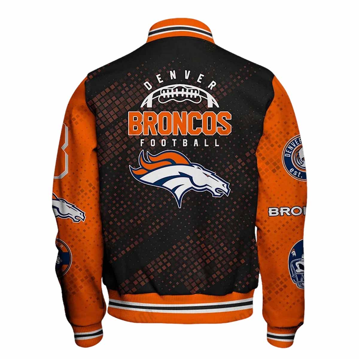 Broncos Football Varsity Bomber Jacket Broncos Football Varsity Bomber Jacket