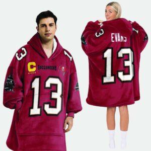 Buccaneers Evans 13 Football Blanket Hoodie Buccaneers Evans 13 Football Blanket Hoodie
