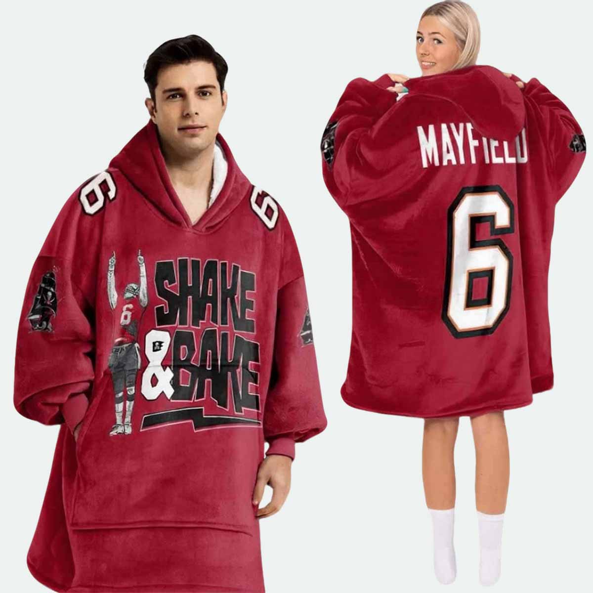 Buccaneers Shake And Bake Football Blanket Hoodie Buccaneers Shake And Bake Football Blanket Hoodie