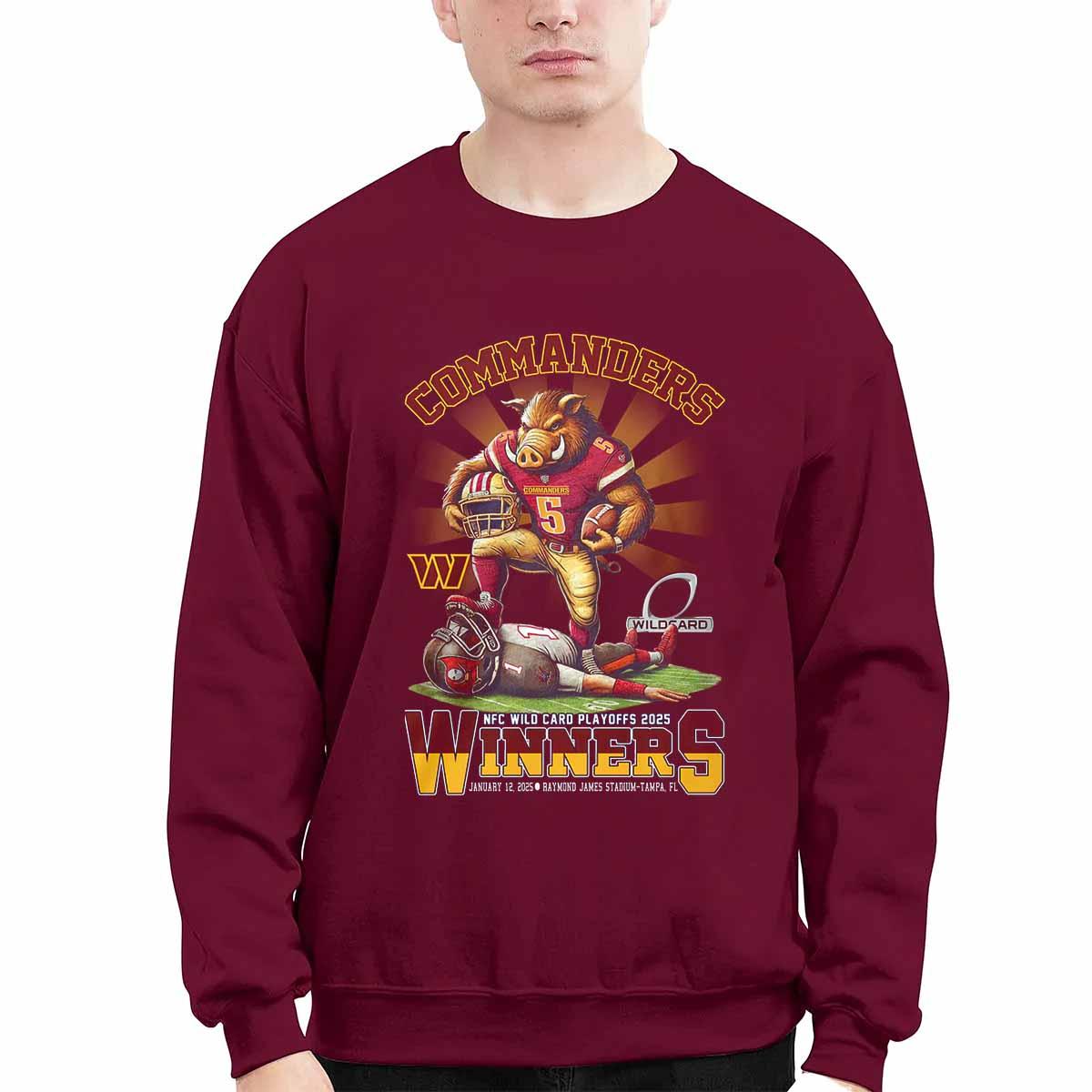 Commanders Wild Card Playoffs 2025 Winners Shirt Commanders Wild Card Playoffs 2025 Winners Shirt