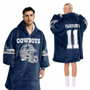 Cowboys Parsons 11 Football Unisex Blanket Hoodie Cowboys Parsons 11 Football Unisex Blanket Hoodie