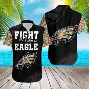 Eagles Fight Like Autism Hawaiian Shirt Eagles Fight Like Autism Hawaiian Shirt