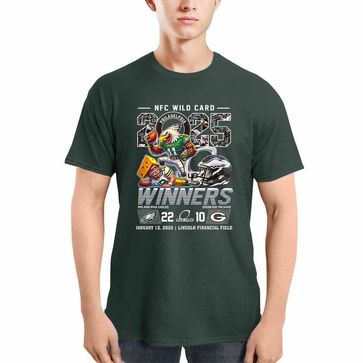 Eagles NFC Wild Card 2025 Winners Shirt Eagles Wild Card 2025 Winners Shirt