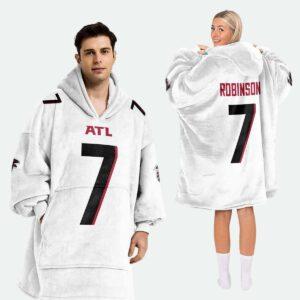 Falcons Atl Robinson 7 Football Unisex Blanket Hoodie