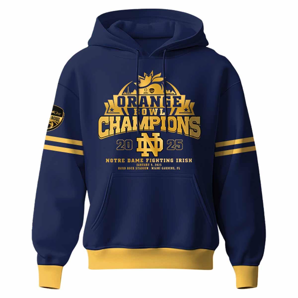 Fighting Irish Capital One Orange Bowl Champions 2025 Hoodie Fighting Irish Capital One Orange Bowl Champions 2025 Hoodie