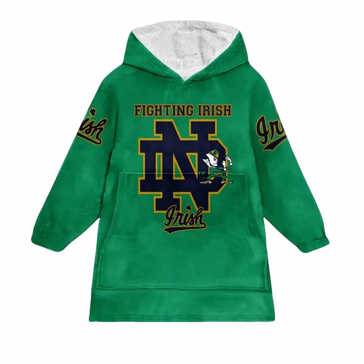 Fighting Irish They Not Like Us Blanket Hoodie Fighting Irish They Not Like Us Blanket Hoodie