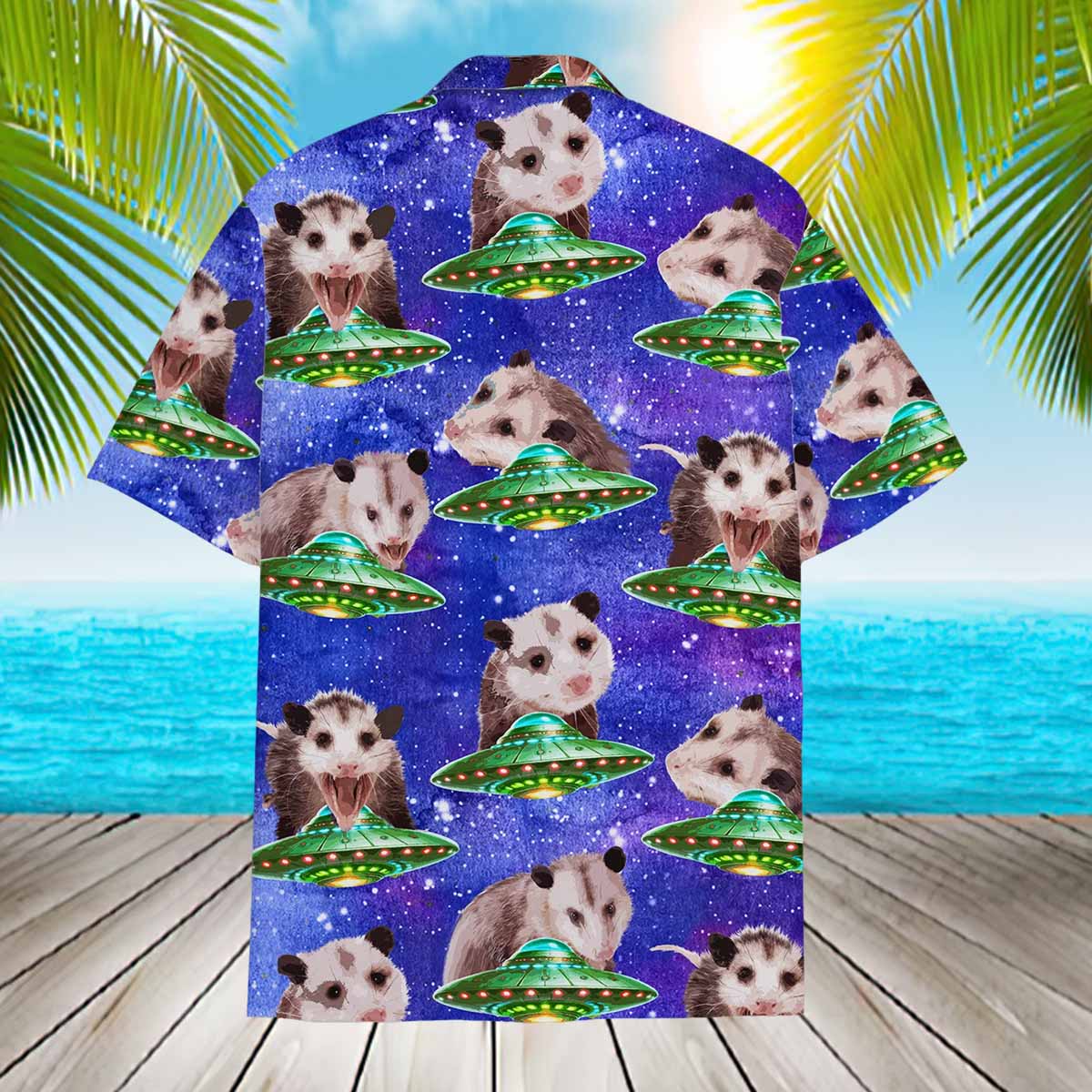 Galaxy Opossum Hawaiian Shirt Galaxy Opossum Hawaiian Shirt