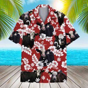 Hereford Cow Tropical Hawaiian Shirt