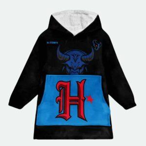 Houston Football Unisex Blanket Hoodie 1 Houston Football Unisex Blanket Hoodie
