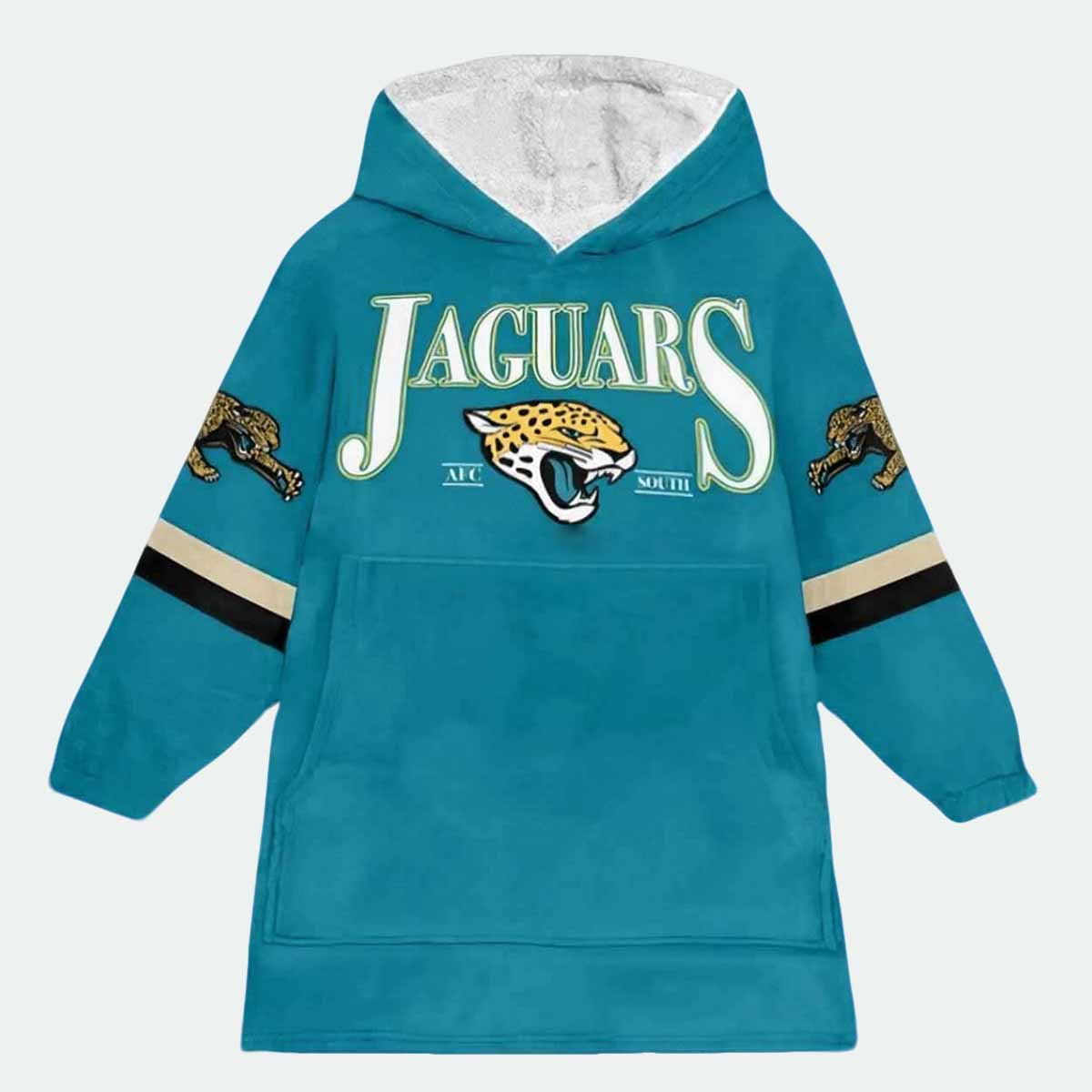 Jaguars Football Unisex Blanket Hoodie Jaguars Football Unisex Blanket Hoodie