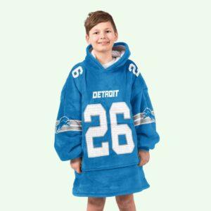 Lions 26 Gibs Football Blanket Hoodie
