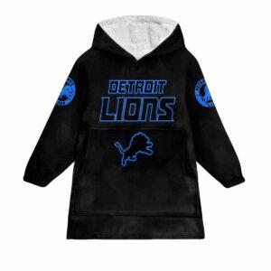 Lions Football 2024 Back In Black Unisex Blanket Hoodie 1 Lions Football 2024 Back In Black Unisex Blanket Hoodie