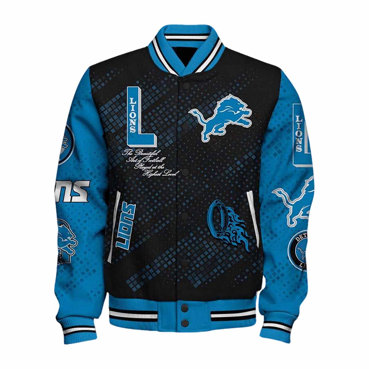 Lions Football Varsity Bomber Jacket Lions Football Varsity Bomber Jacket