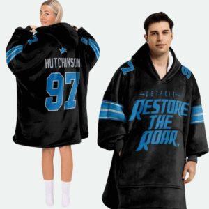 Lions Hutchinson 97 Football Unisex Blanket Hoodie