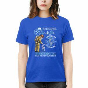 Lions Pray For California Firefighter Thank You For Your Service Shirt