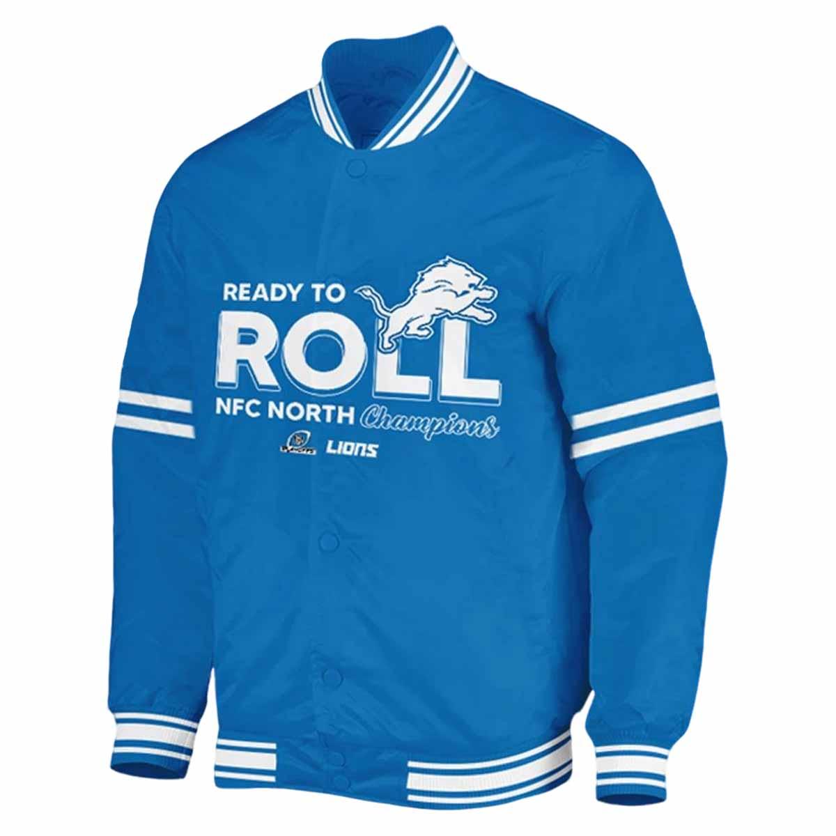 Lions Ready To Roll North Division Champions 2024 Go Lions Bomber Jacket Lions Ready To Roll North Division Champions 2024 Go Lions Bomber Jacket