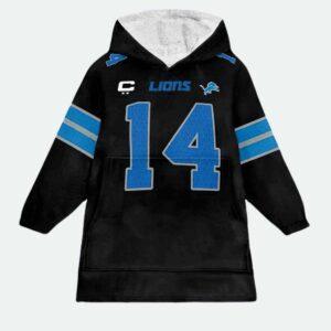 Lions St Brown 14 Football Unisex Blanket Hoodie 1 Lions St Brown 14 Football Unisex Blanket Hoodie