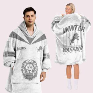 Lions Winter Warrior Blanket Hoodie 1 Lions Winter Warrior Blanket Hoodie