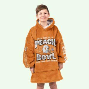Longhorns Chick Fil A Peach Bowl 2025 Blanket Hoodie