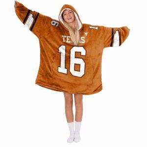 Longhorns Manning 16 Football Unisex Blanket Hoodie